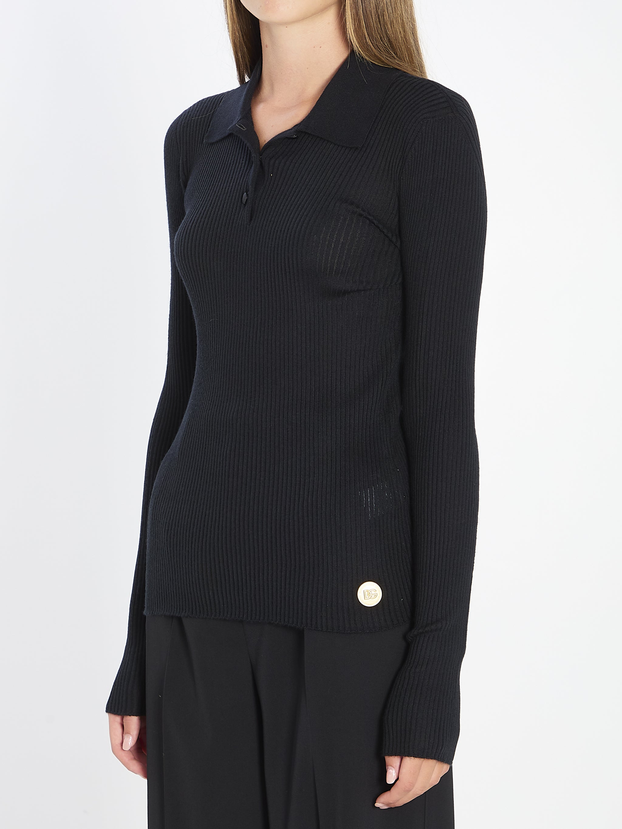 long-sleeve polo shirt