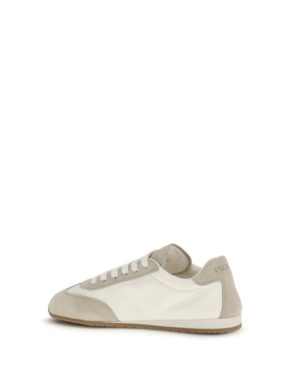 PRADA 35.5 nappa leather and suede sneakers