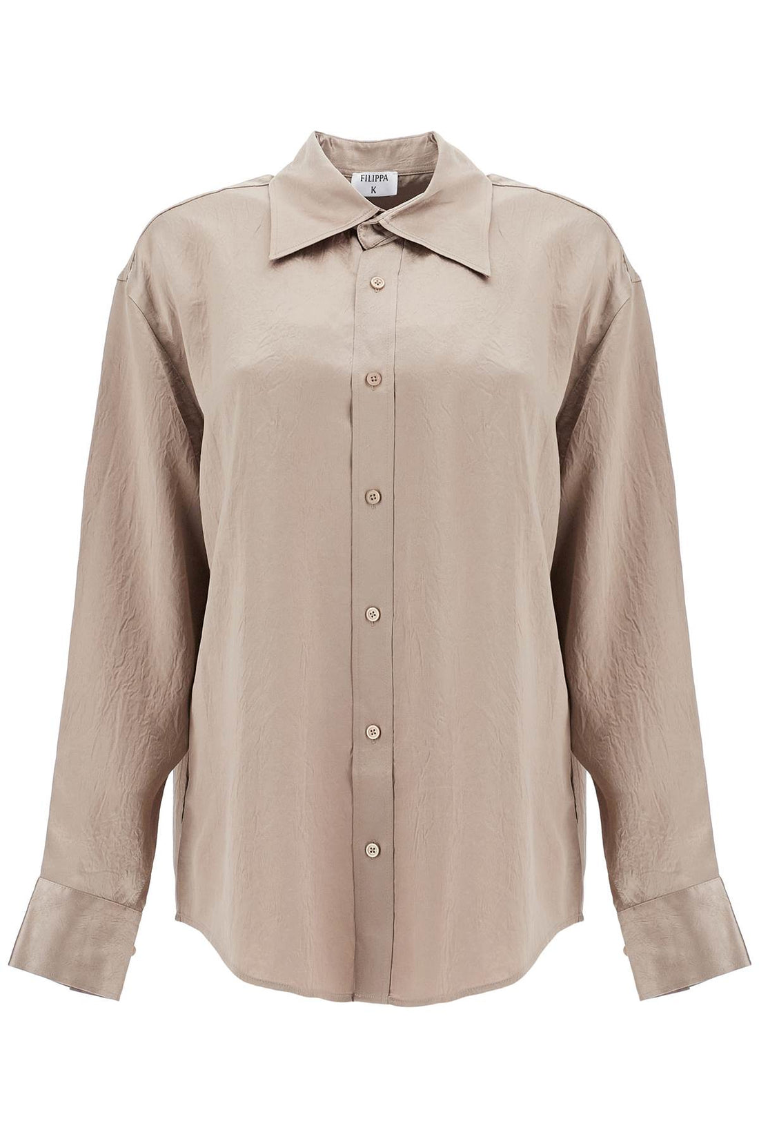 satin ruffled shirt