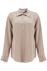 satin ruffled shirt