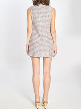 SELF PORTRAIT 10 pink bouclé mini dress