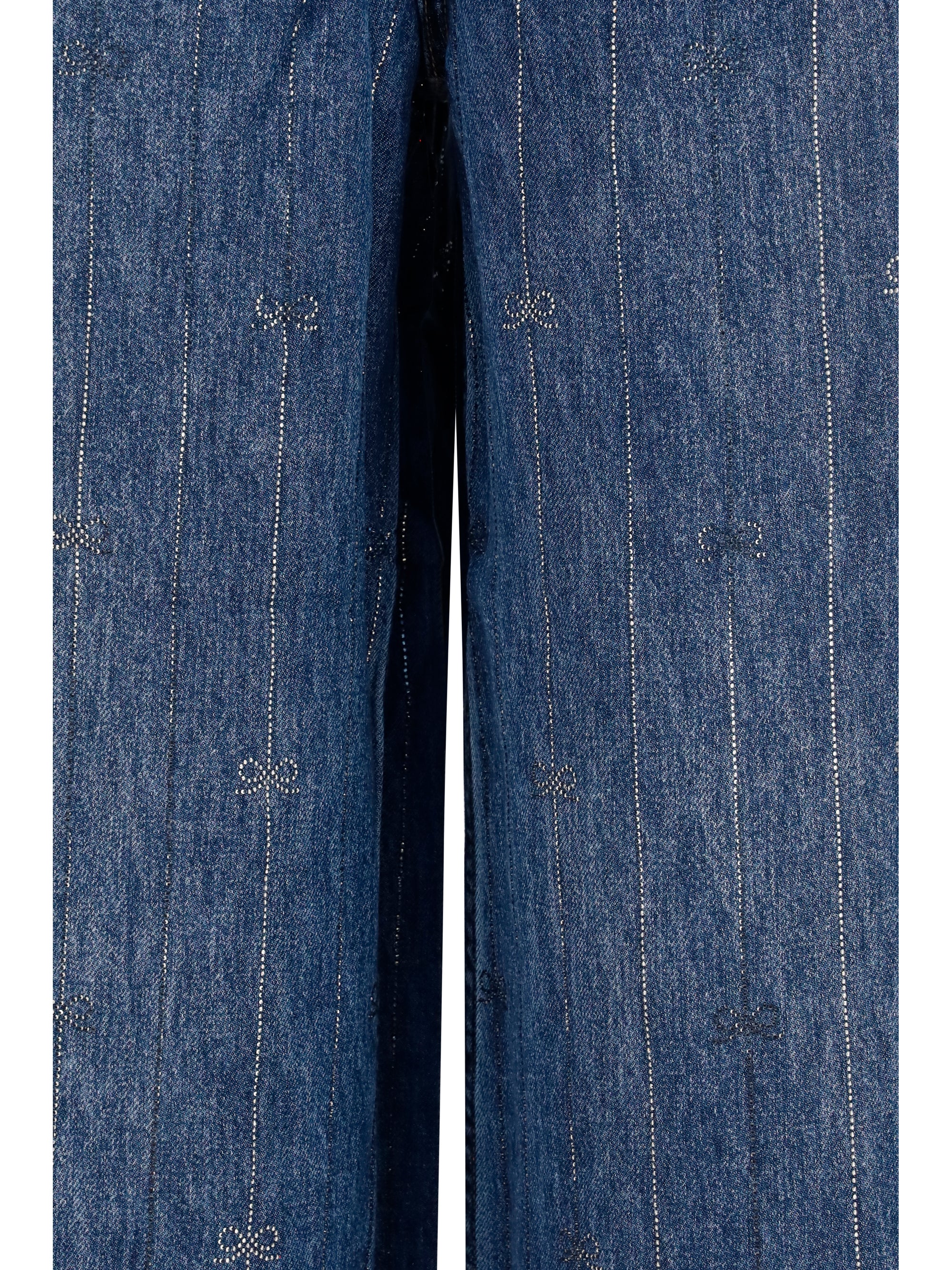 crystal-striped jeans