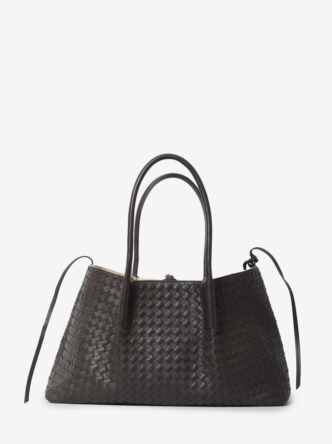 BOTTEGA VENETA OS large espresso ecru pinacoteca bag