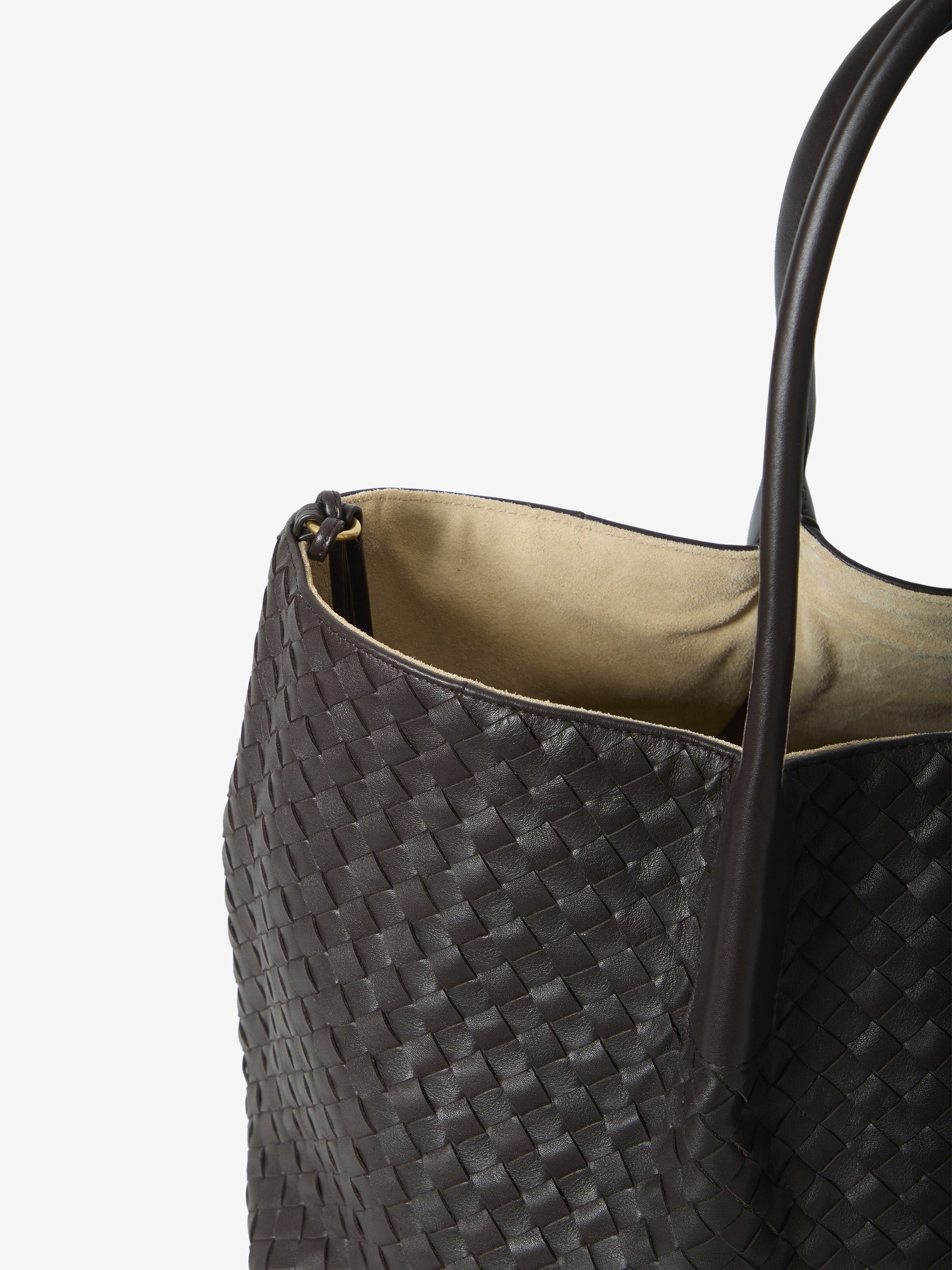 large espresso ecru pinacoteca bag