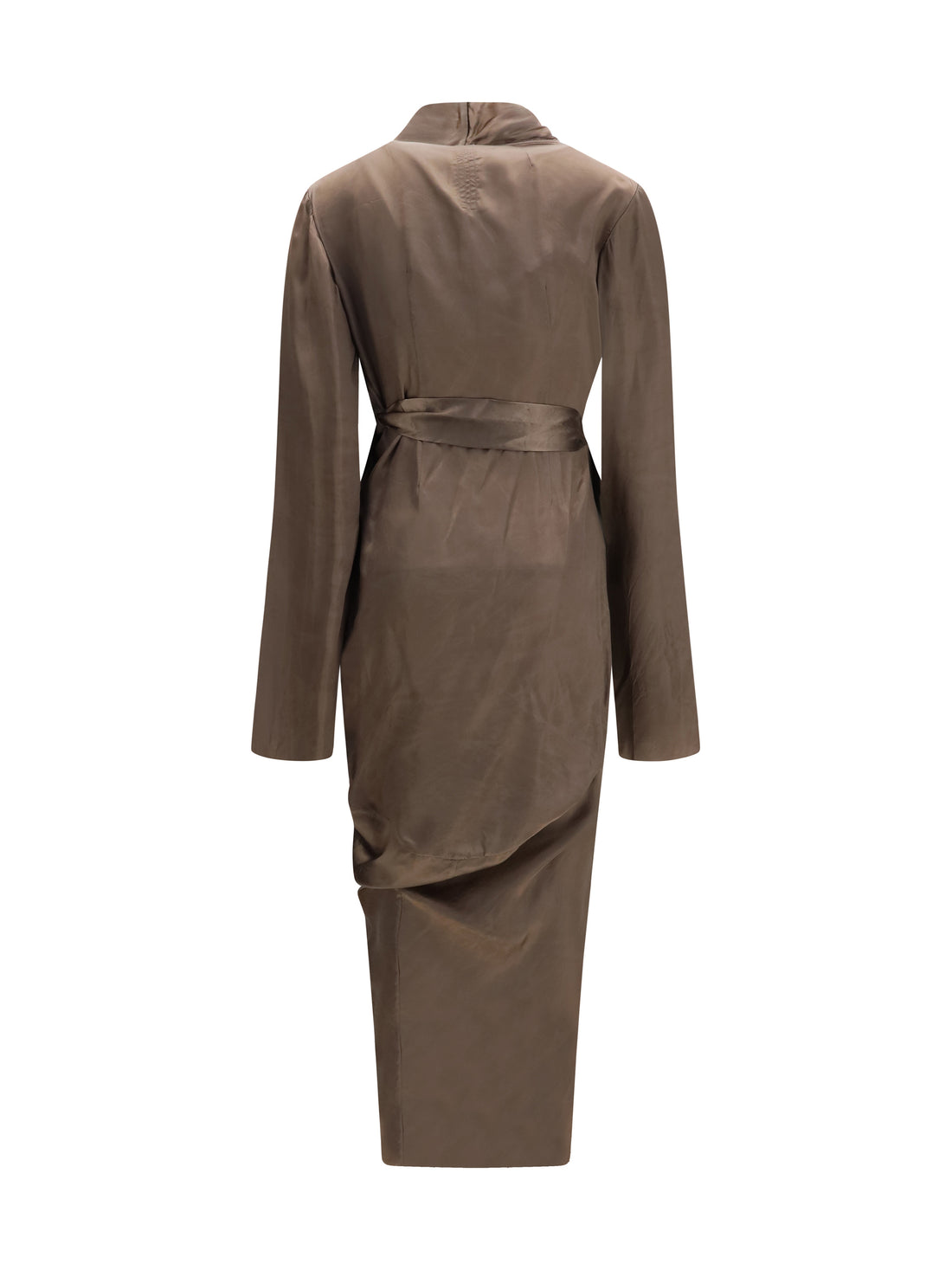 RICK OWENS 40 asymmetric wrap dress with knot fastening