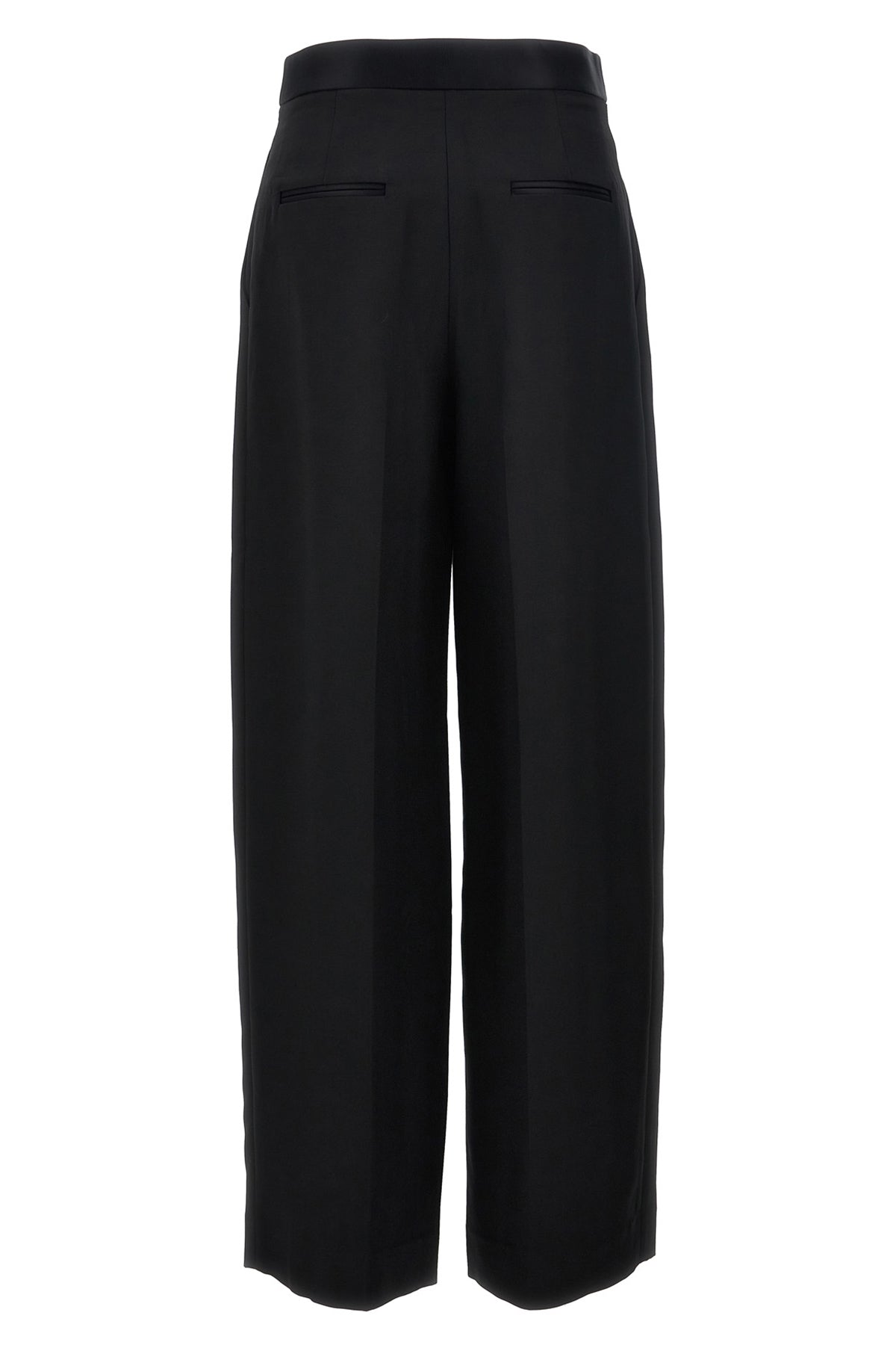 marine viscose blend trousers