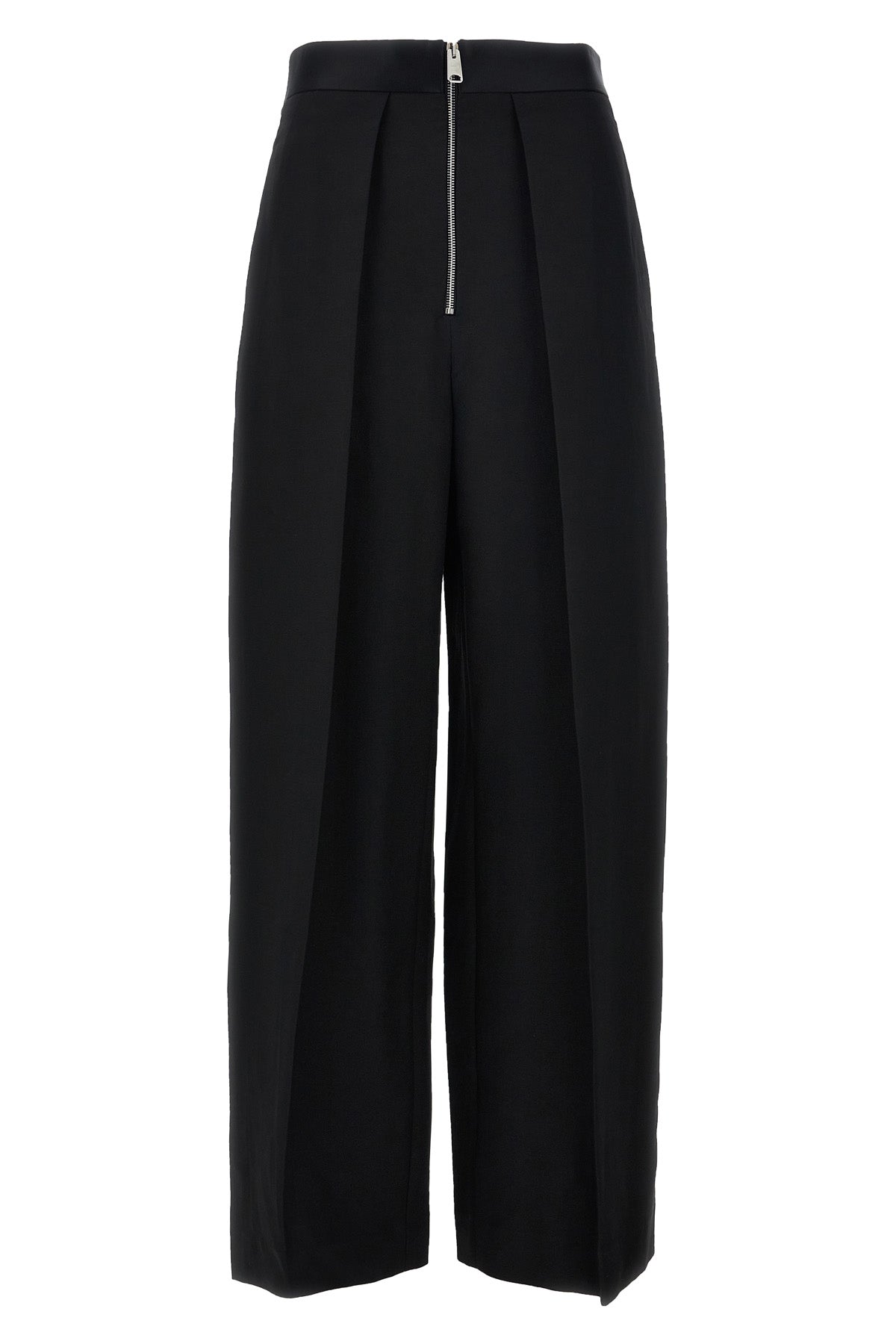 marine viscose blend trousers