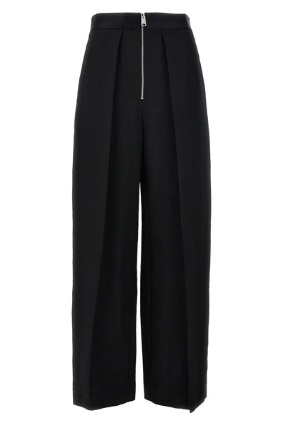 marine viscose blend trousers
