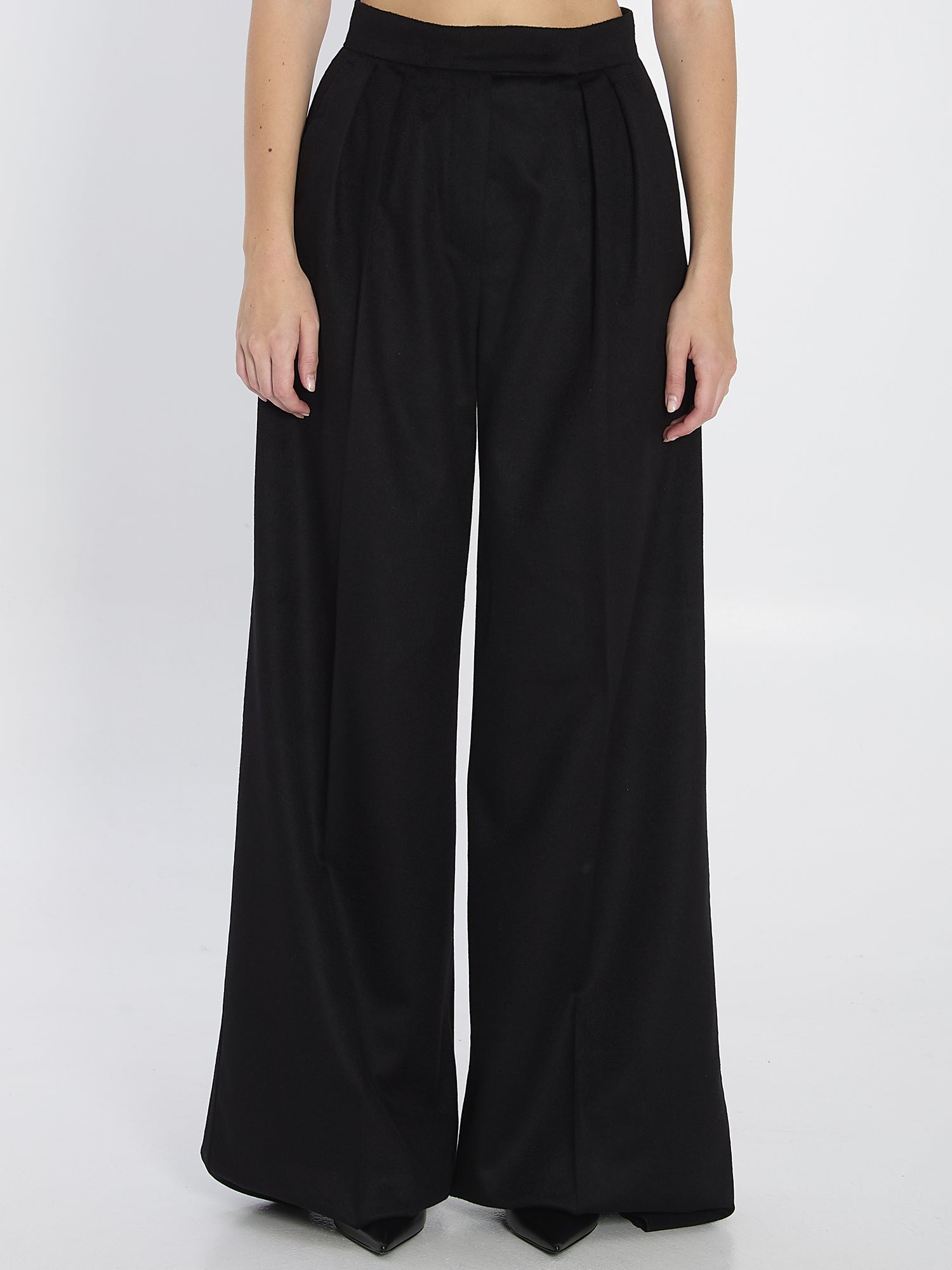 MAX MARA 40 camel flare trousers