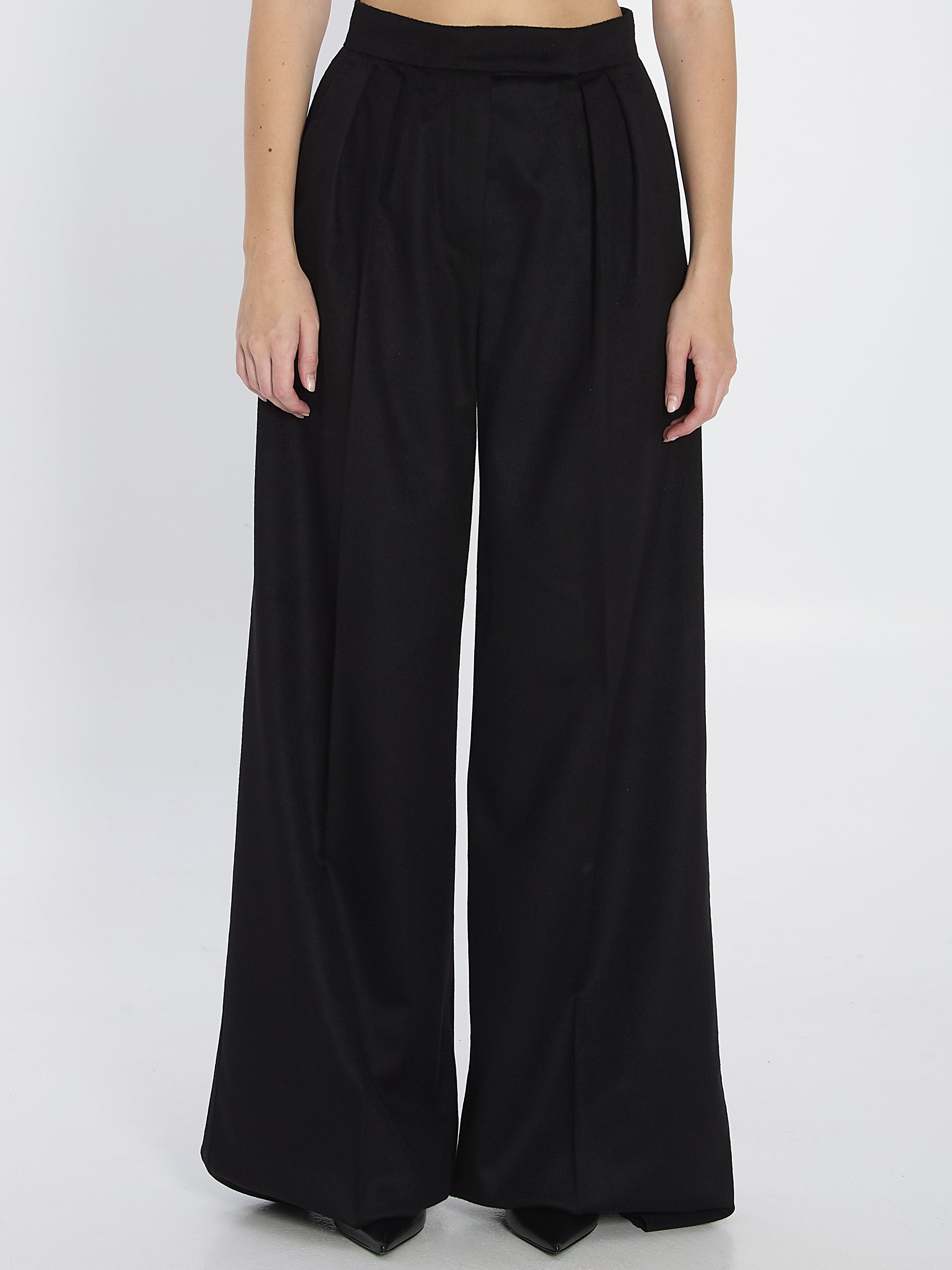 MAX MARA 40 camel flare trousers