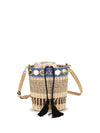 mini raffia bucket bag