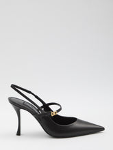 DOLCE&GABBANA 37 black leather slingback pumps