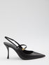 DOLCE&GABBANA 37 black leather slingback pumps