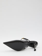 DOLCE&GABBANA 37 black leather slingback pumps