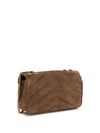 small loulou shoulder bag in matelassé suede