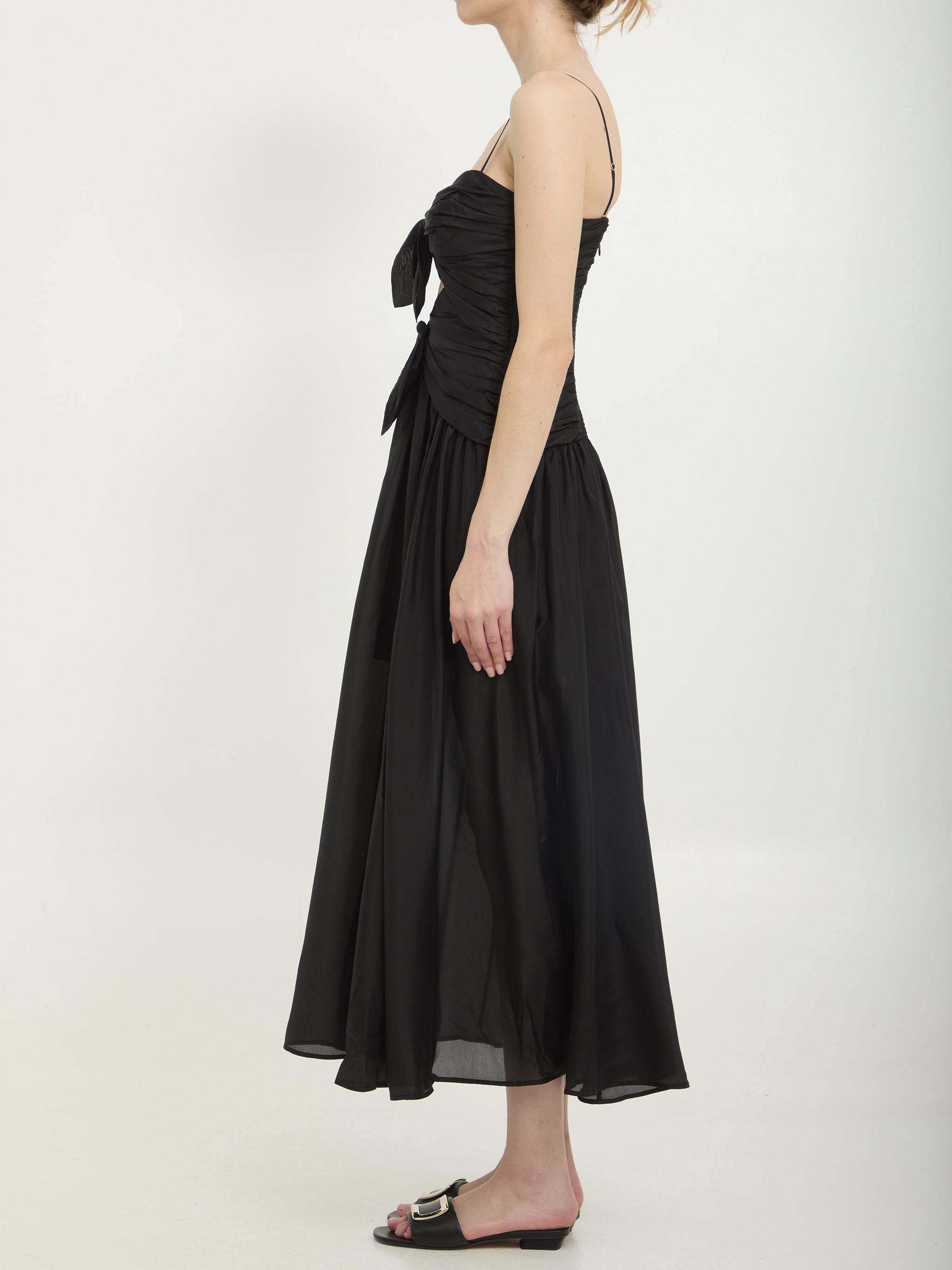 aster scarf midi dress