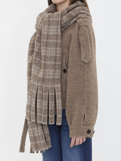 BURBERRY 8 wool-blend jacket with scarf
