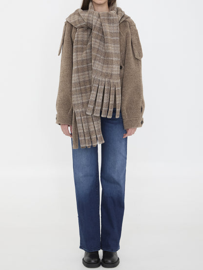 BURBERRY 8 wool-blend jacket with scarf