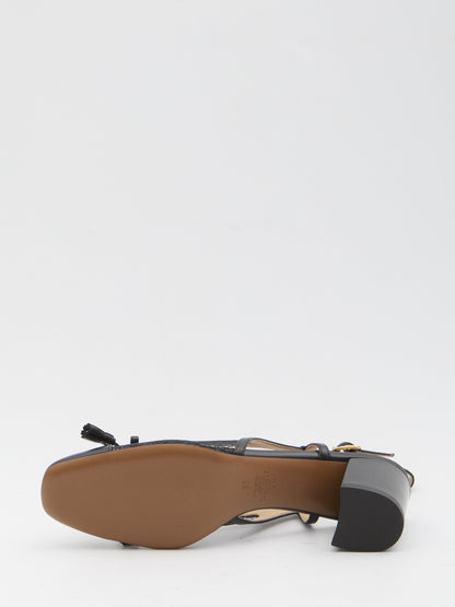 VALENTINO GARAVANI 36 black valet du roi slingback pumps