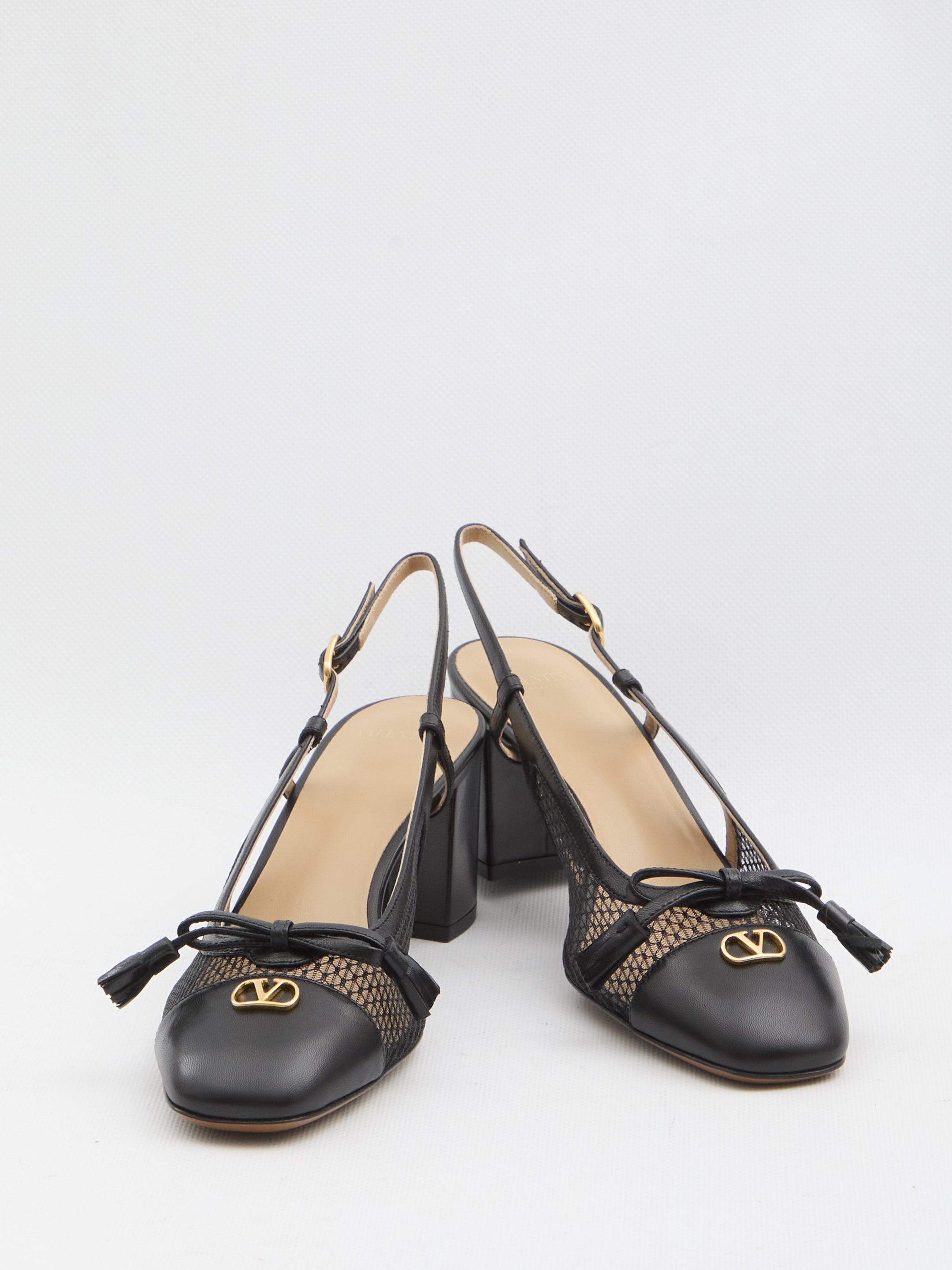 VALENTINO GARAVANI 36 black valet du roi slingback pumps