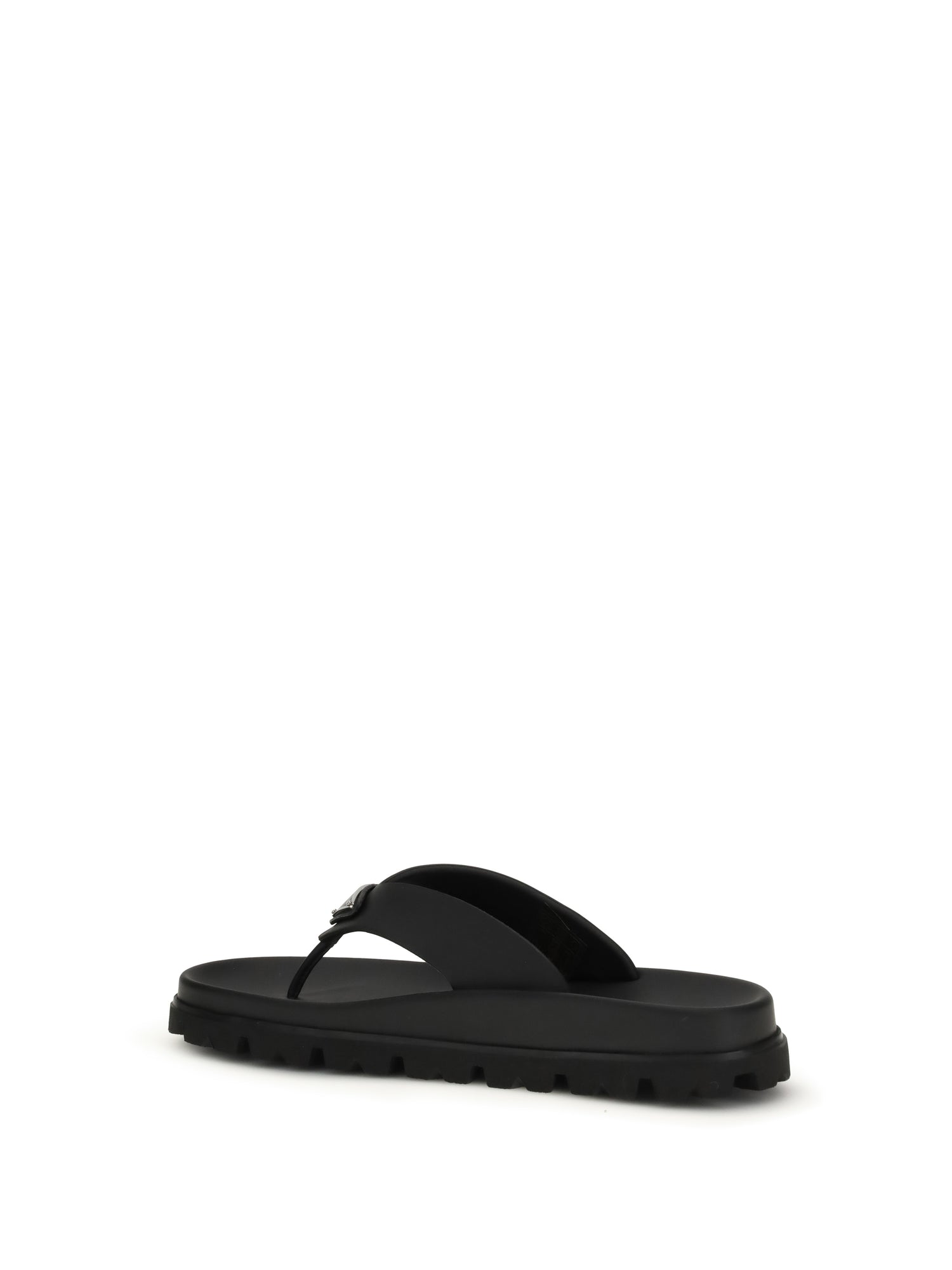 PRADA 40 logo flip-flops 