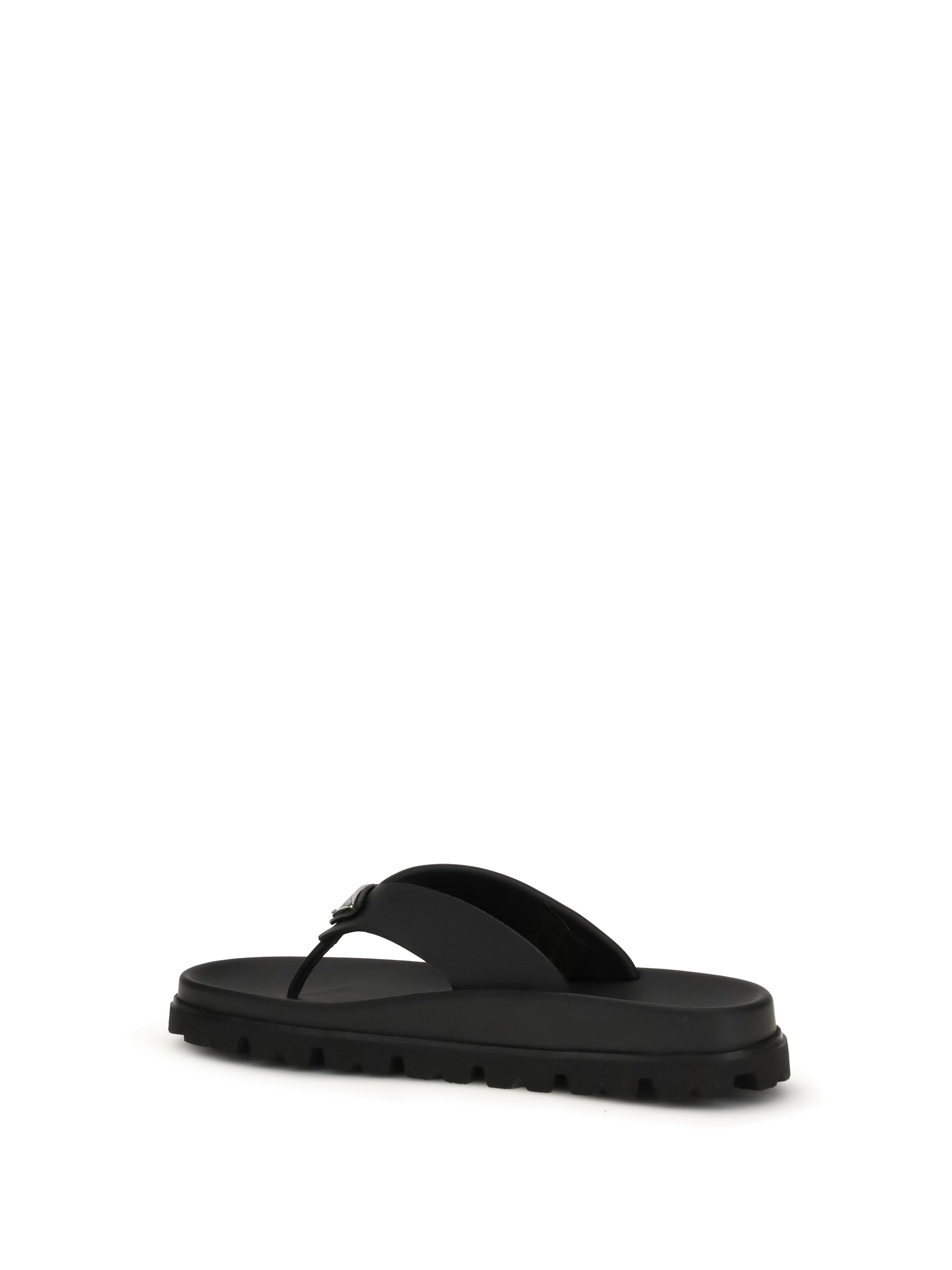 PRADA 40 logo flip-flops 