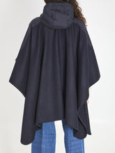 MONCLER OS wool and nylon cape