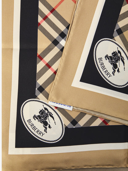 BURBERRY OS check silk scarf
