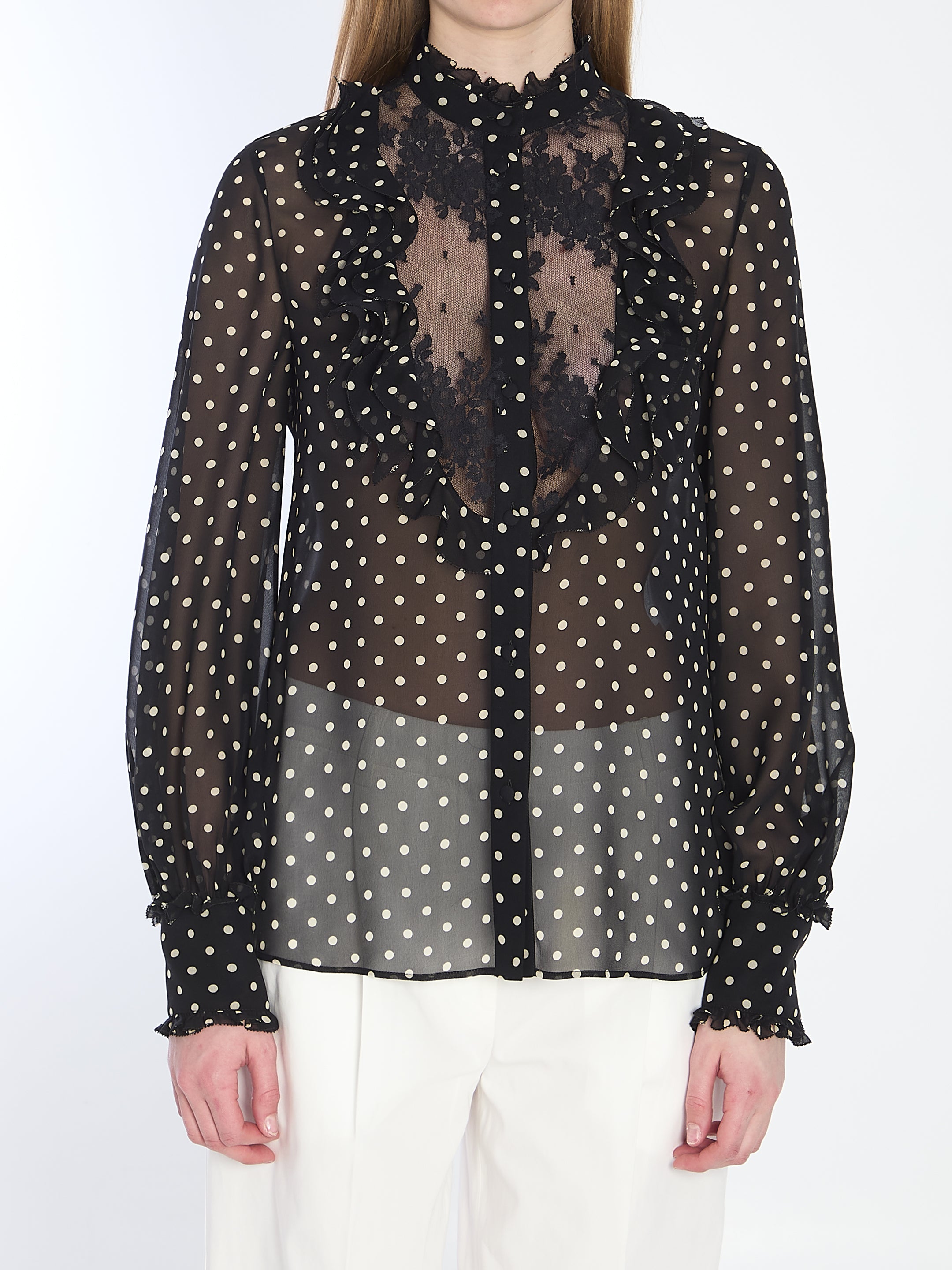 VALENTINO GARAVANI 40 shirt with polka dots