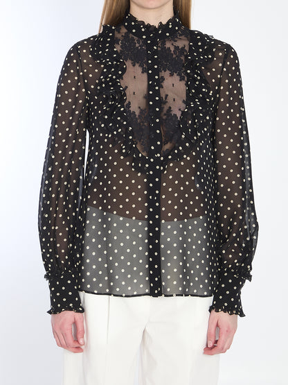 VALENTINO GARAVANI 40 shirt with polka dots