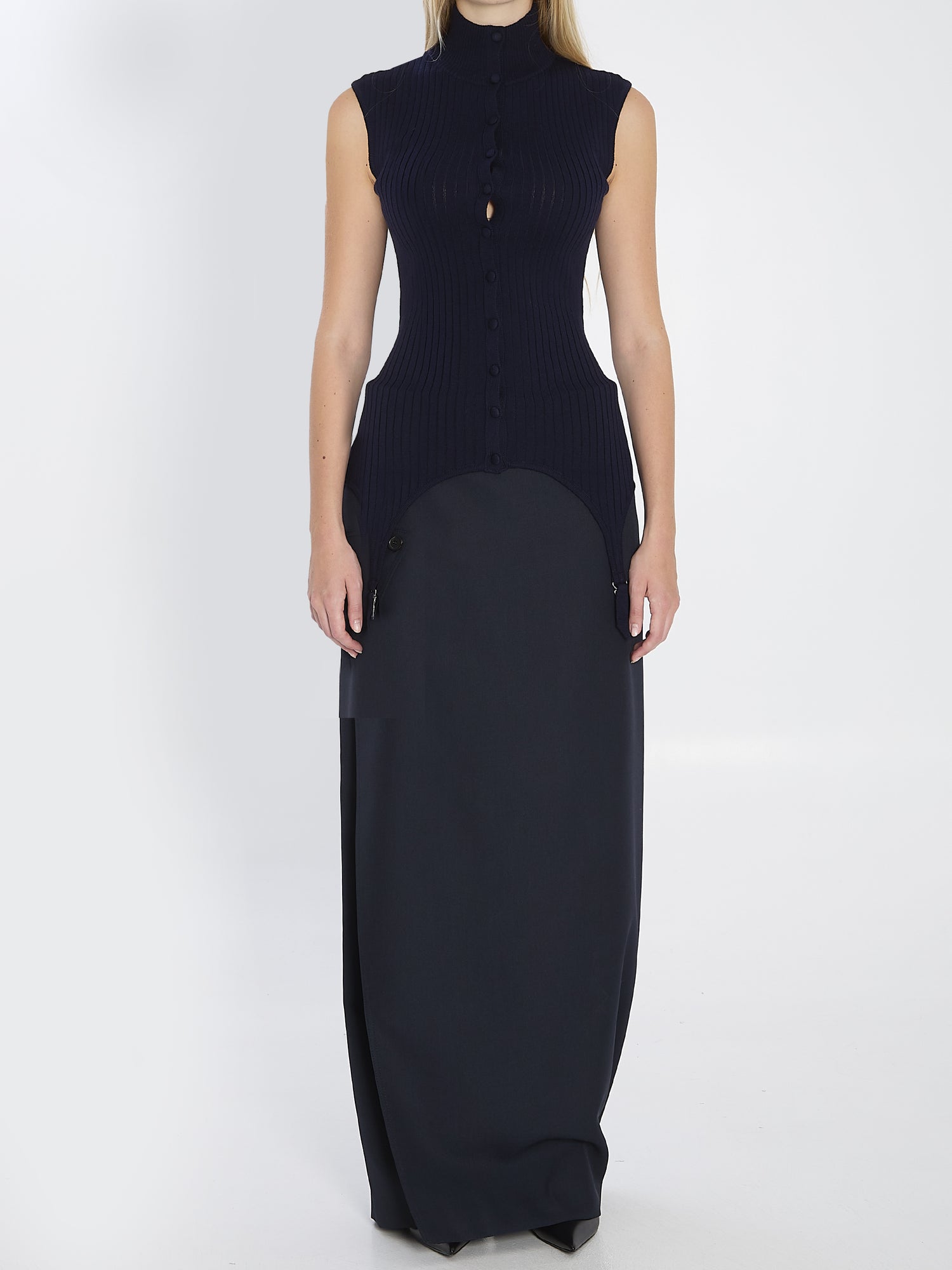 JEAN PAUL GAULTIER M top with lingerie garter 