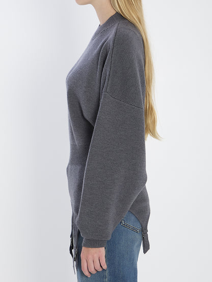 JEAN PAUL GAULTIER M pullover with lingerie garter