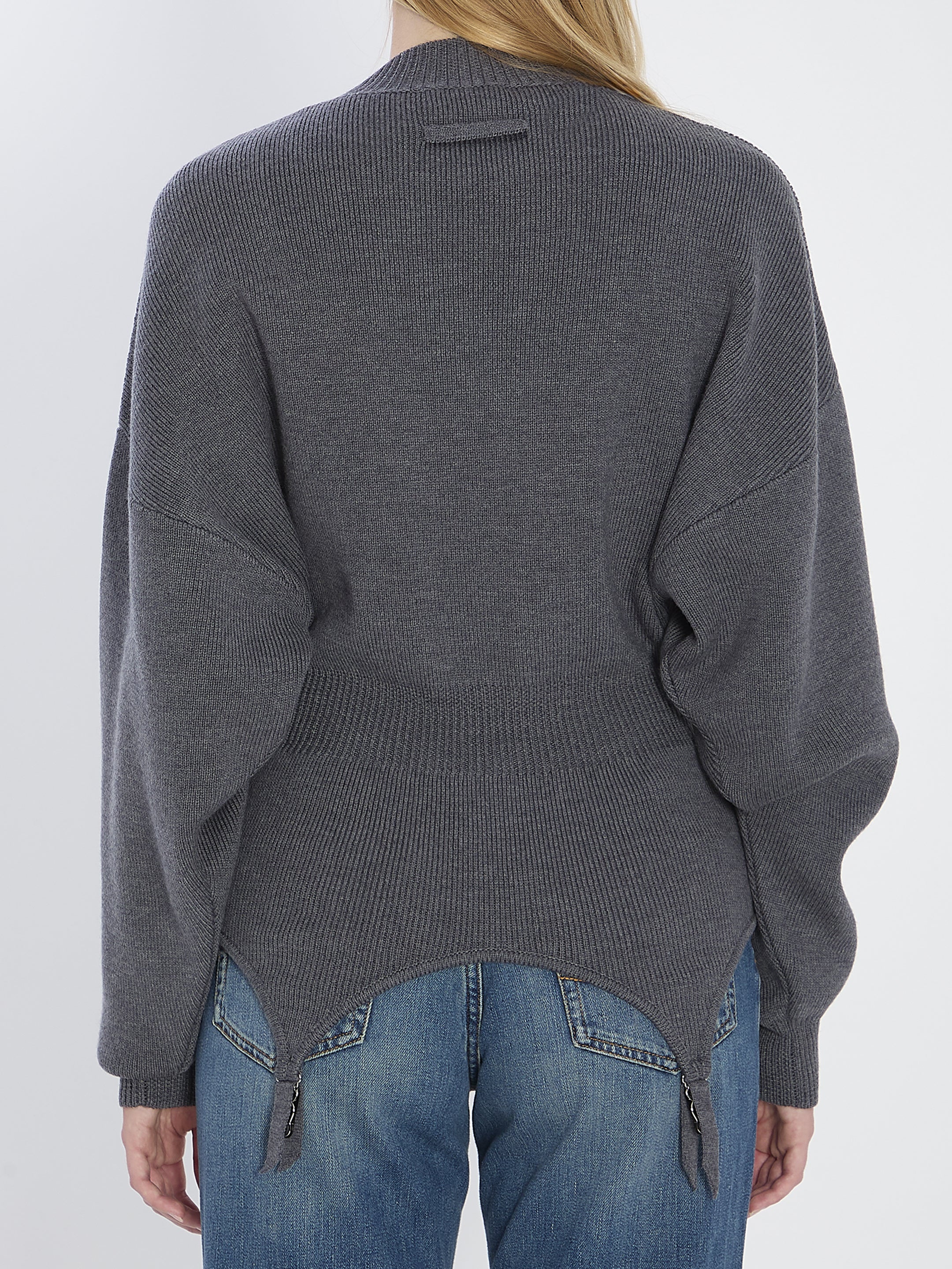 JEAN PAUL GAULTIER M pullover with lingerie garter
