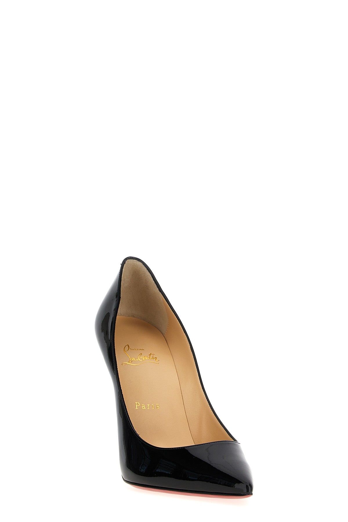 black leather patent stiletto heel pointy toe
