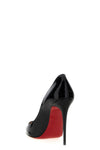 black leather patent stiletto heel pointy toe