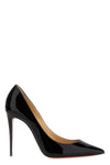 black leather patent stiletto heel pointy toe