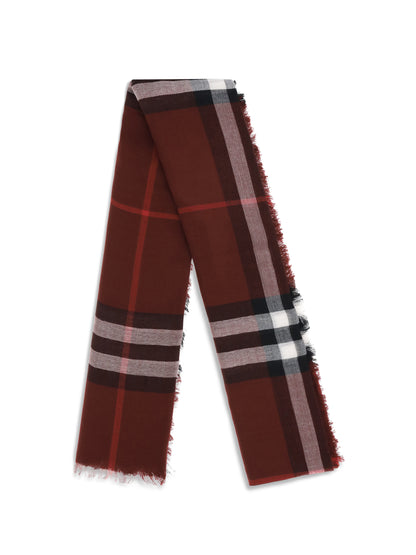 BURBERRY OS wool check wide scarf