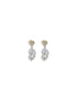 MAGDA BUTRYM OS baroque pearl drop earrings with a rose stud