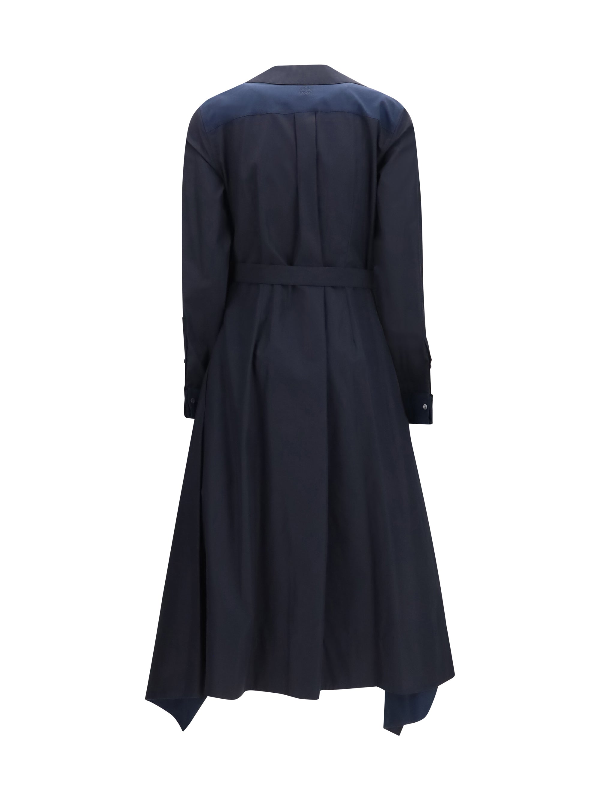 layered belted midi dress
