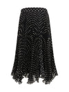 polka-dot silk skirt