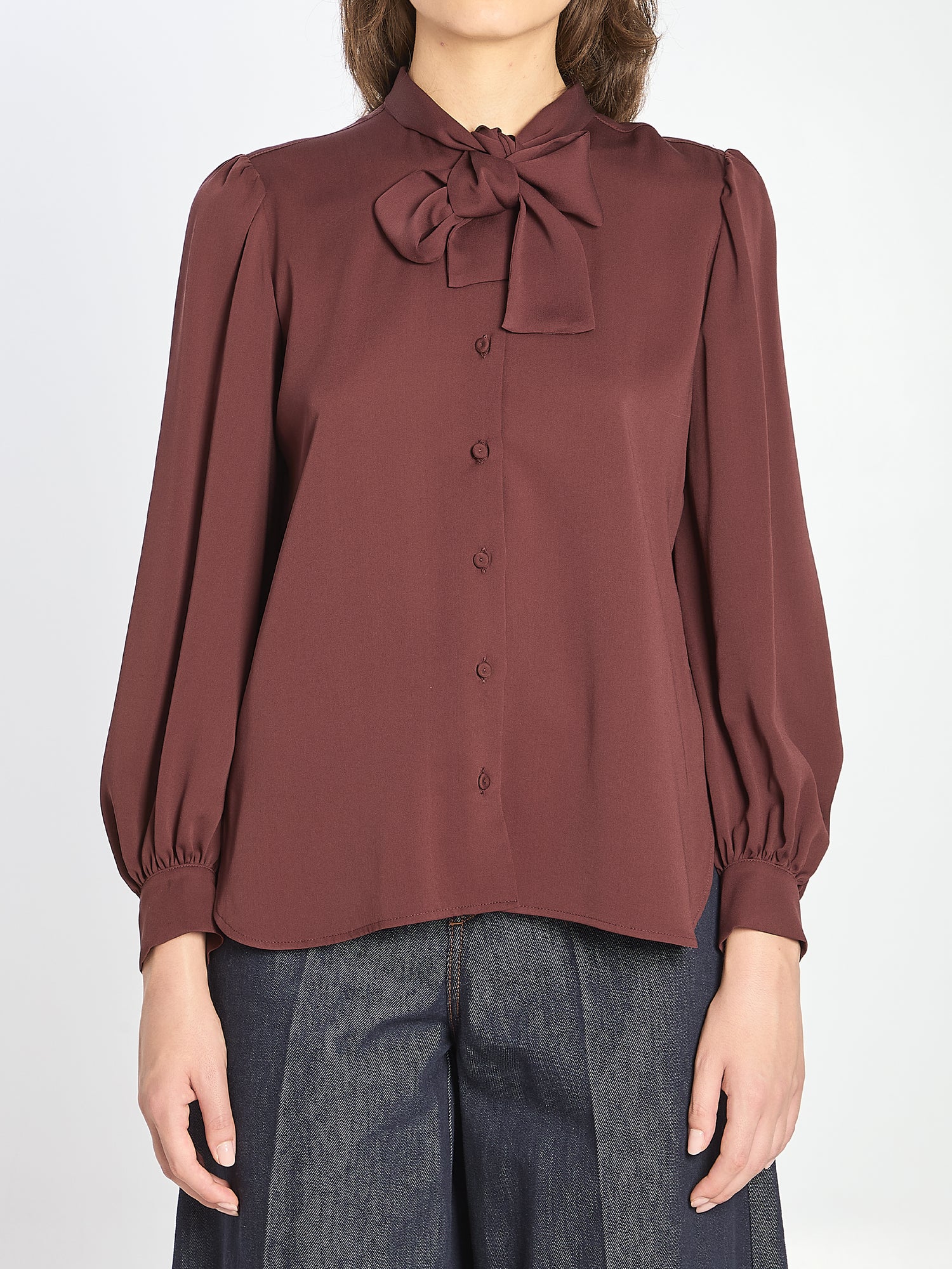 MAX MARA 42 melania silk shirt 