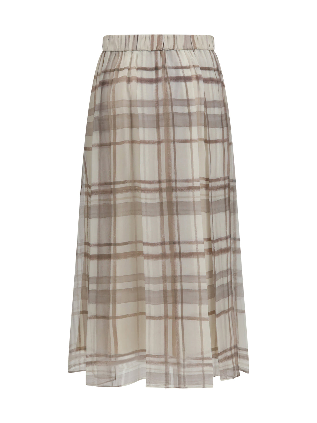 BRUNELLO CUCINELLI 38 silk midi skirt