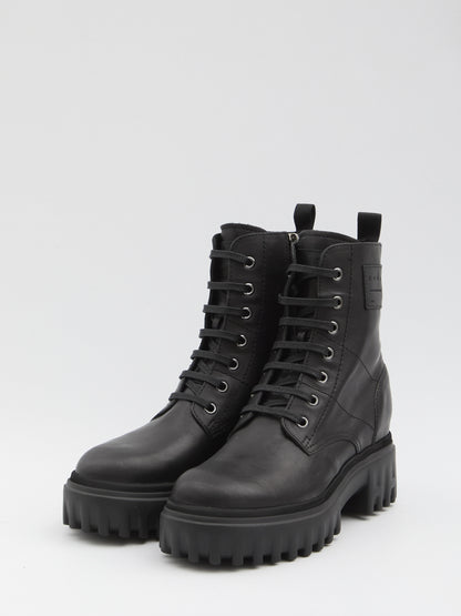 HOGAN 36 h700 leather ankle boots