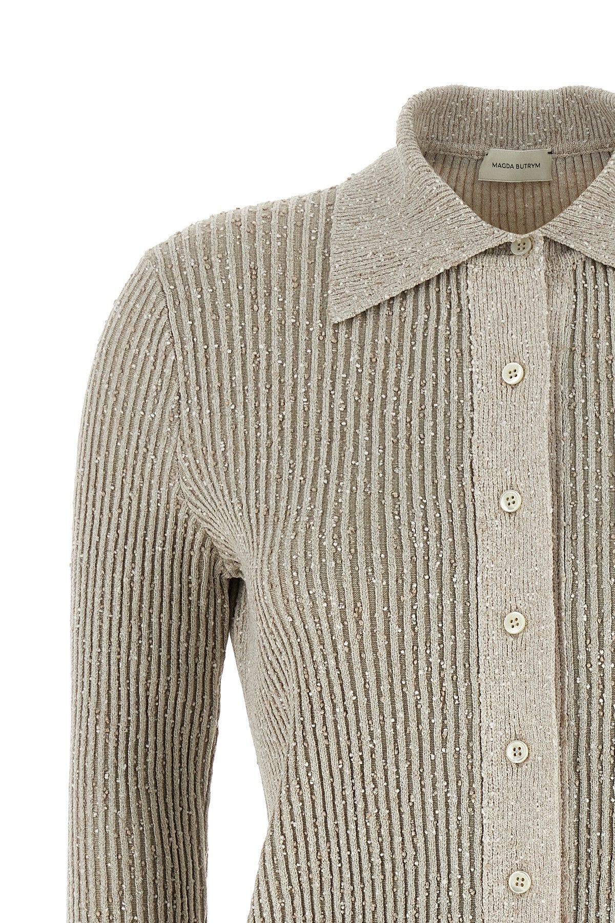 21 ribbed viscose knit cardigan