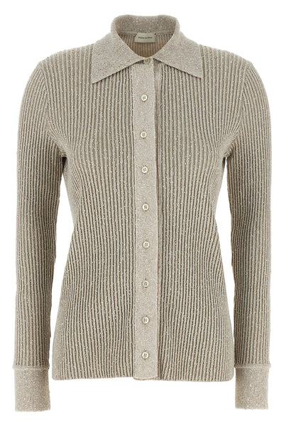 21 ribbed viscose knit cardigan