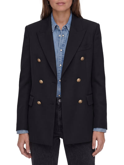 double-breasted blazer in wool gabardine