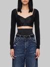 top bustier in satin