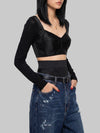 top bustier in satin