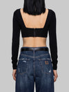 top bustier in satin