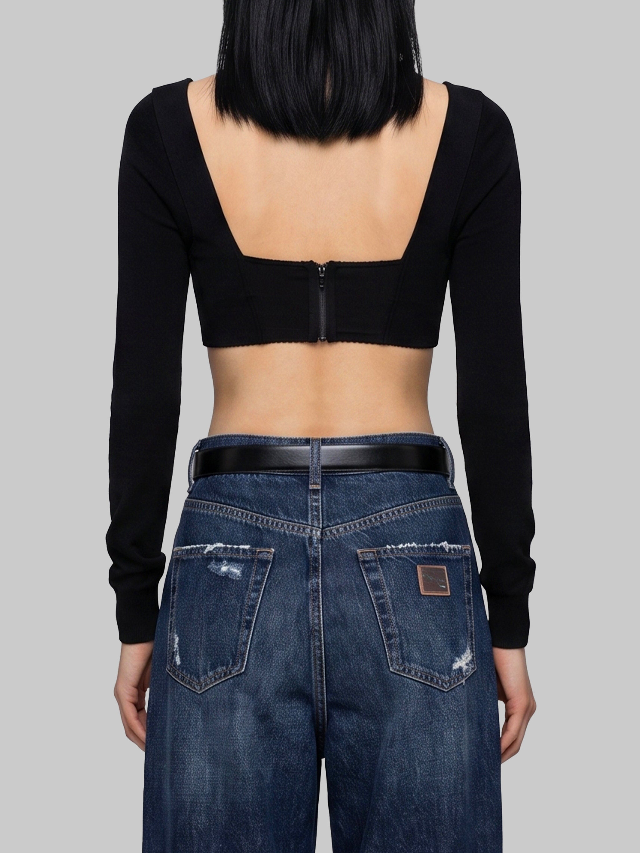 top bustier in satin